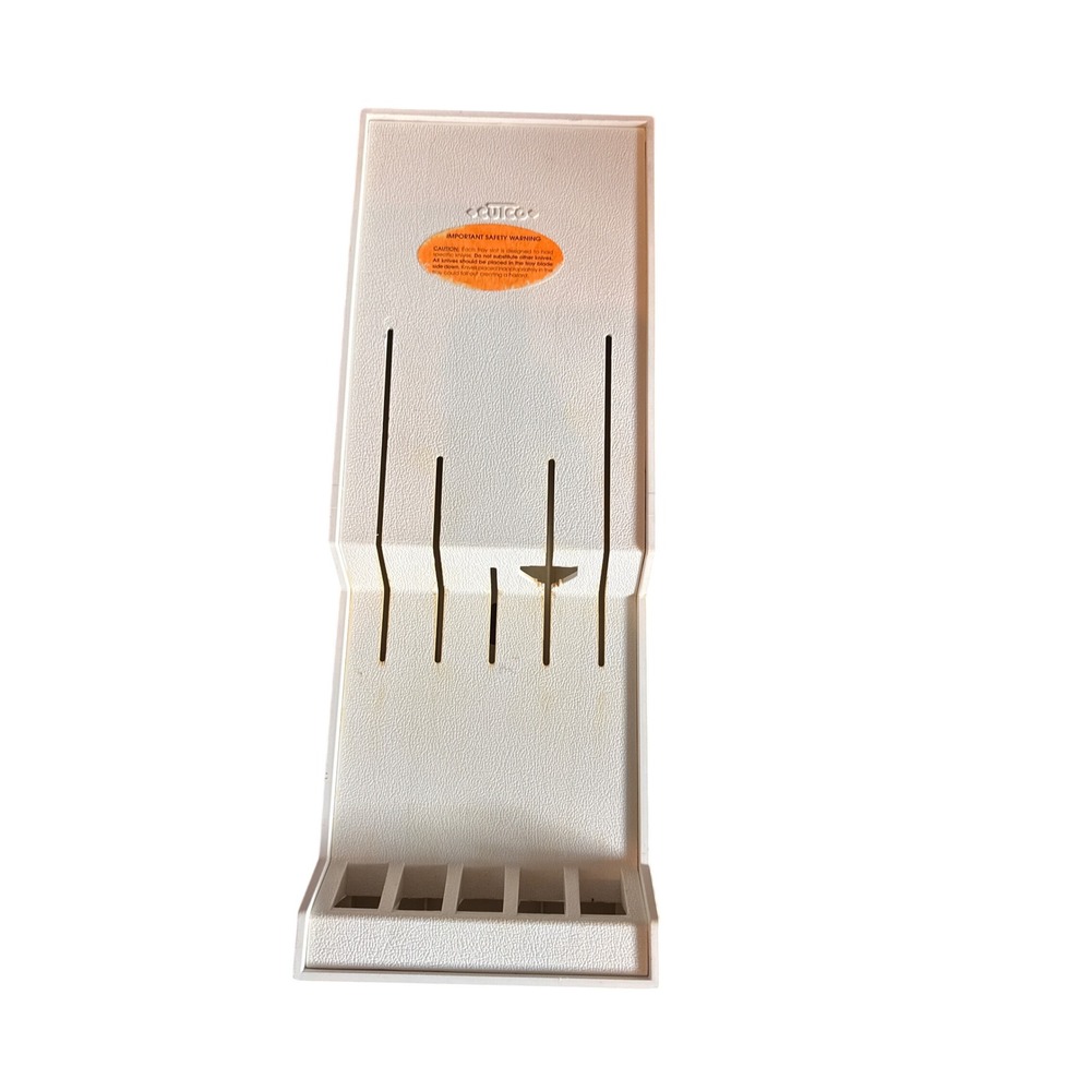 Vintage Cutco 5-Piece Knife Holder White Wall‎ Mountable Kitchen Organizer